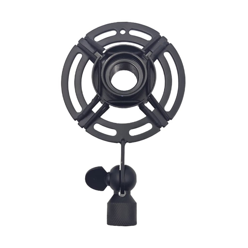 PGNEX Matte Black Metal Portable Screw Microphone Shock Mount Anti-Vibration Microphone Stand