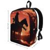 17 Inch Travel Backpack Lightweight Waterproof Casual Laptop Backpack Hiking Camping Daypack for Women Men Cowboy West view 2