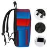 17 Inch Travel Backpack Lightweight Waterproof Casual Laptop Backpack Hiking Camping Daypack for Women Men Red Blue Vertical view 3