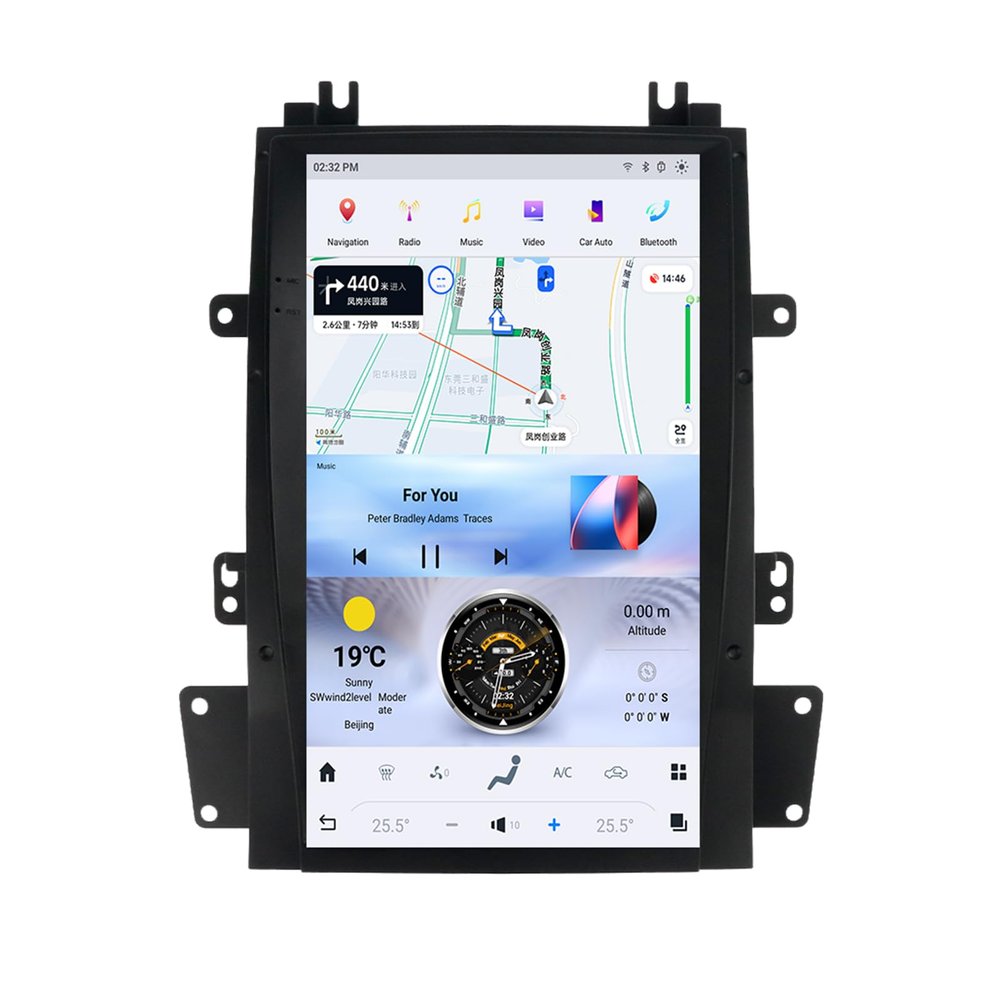 ZWNAV 13.6 inch Android 13 GPS Navigation Car Stereo for Cadillac Escalade 2007-2014 Auto Head Unit Multimedia Player Radio Carplay DSP FM (4RAM-64ROM)