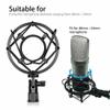 PGNEX Professional Microphone Shock Mount Locking Knob Reduce Noise Broadcast Clip Studio Recording Mic Holder Spider Condenser(Gray,4.5cm) view 3