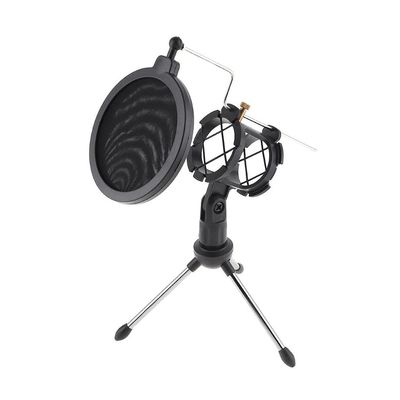 PGNEX Desktop Universal Anti-Spray Microphone Shock Mount Holder Tripod Stand Bracket
