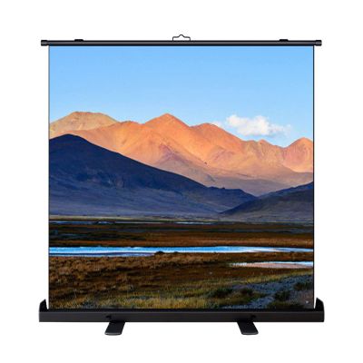 FAFACAI Portable Projection Screen 4:3/16:9 Full HD Retractable Floor Standing Mobile Tabletop Projector Screen, 178 Wide Angle, for Home Theater, Conferences, Games (100) (60inch 16:9)