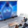 FAFACAI Portable Projection Screen 4:3/16:9 Full HD Retractable Floor Standing Mobile Tabletop Projector Screen, 178 Wide Angle, for Home Theater, Conferences, Games (100) (60inch 16:9) view 2