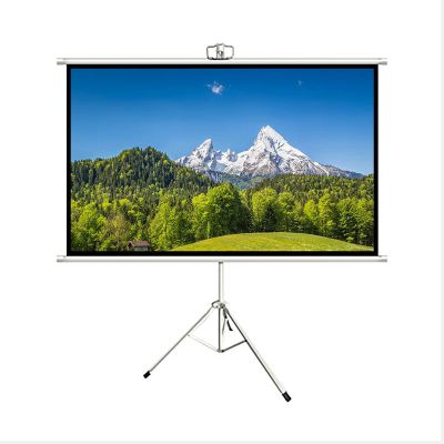 FAFACAI Portable Projection Screen with Tripod - 4:3/16:9 HD Foldable Projection Screen Free-Standing Projection Screen Manual Projection Screen, for Indoor and Outdoor Movies (60) (72inch 16:9)