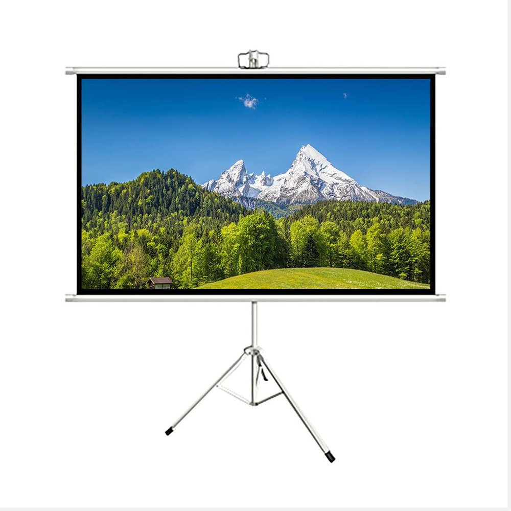 FAFACAI Portable Projection Screen with Tripod - 4:3/16:9 HD Foldable Projection Screen Free-Standing Projection Screen Manual Projection Screen, for Indoor and Outdoor Movies (60) (72inch 16:9)