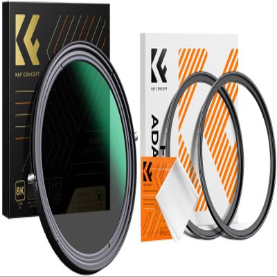 82mm Variable ND2-32 & CPL in 1 Lens Filter & 77-82mm (2PCS) Step Up Filter Adapter Rings Kit, for 77mm Lens Add 82mm Filter