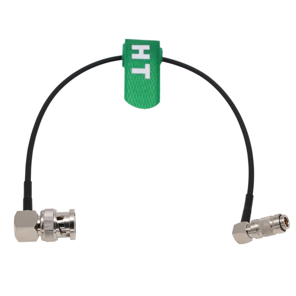 HangTon DIN 1.0/2.3 to BNC 3G SDI Cable for Blackmagic Camera Video Assist Monitor DeckLink Hyperdeck Shuttle ATEM Aja kona, RG174/U 75 Ohm 60cm, Right Angle