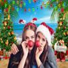 10x6.5ft Tropical Christmas Backdrop Summer Hawaiian Beach Christmas Pine Tree Photography Background Merry Xmas Holiday Events Party Decorations Adults Kids Portraits Photo Booth Props view 4