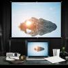 60-100 Inch Projection Screen,Foldable Anti Crease White Projector Movie Screen, Curtain Projection Screen 4:3 for Home Outdoor Indoor (EIMSOAHoqtfes8c2a-04) view 3