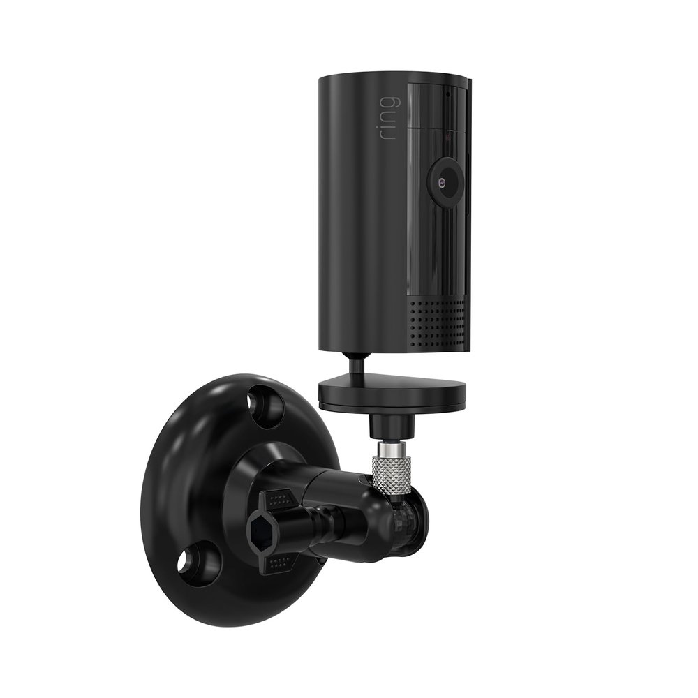 HOLACA Camera Wall Mount Stand for Ring Indoor Cam(2nd Gen), Pan-Tilt Indoor Cam Mount,360 Degree Adjustable Mounting Bracket(Black)