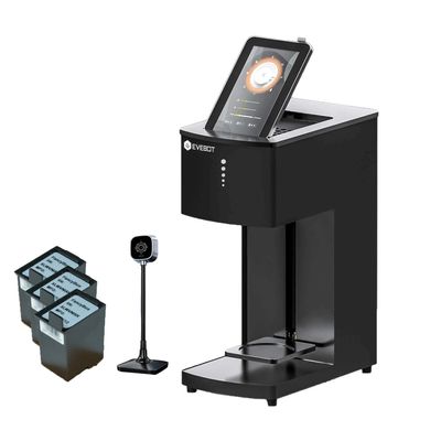 EVEBOT Mini Coffee Latte Art Machine  Mini Drink Art Machine for Custom Photos & Text on Coffee, Cocktails, Yogurt, Cakes & Cookies  Brown*3