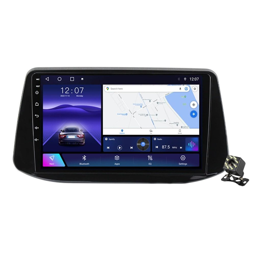 DirectNine Basics 9 Inch Android 13.0 Auto Car Stereo for Hyundai i30 2018 IPS Touchscreen Car Radio Wireless Carplay Bluetooth WiFi AUX RDS USB FM Radio Support DAB+ OBD2 Steering Wheel Control, M100CP 4