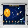 20x10ft Solar System Photo Backdrop Outer Space Themed Photography Background Solar System Planets Map Decorations Kids Back School Supplies Wall Banner Birthday Party Booth Props view 3