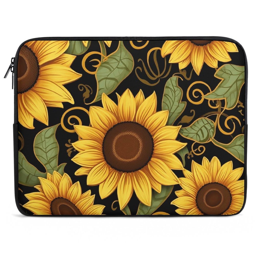 17inch Laptop Sleeve Bag Beautiful Sunflower Laptop Bag Shockproof Computer Carrying Cover Slim Briefcase Handbag