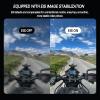 TNICER Motorcycle Bluetooth Headset with Camera G10 Motorcycle Camera with EIS Helmet Bluetooth Headset 8-Way 1000m WiFi Recording Intercom with 64G Card view 3