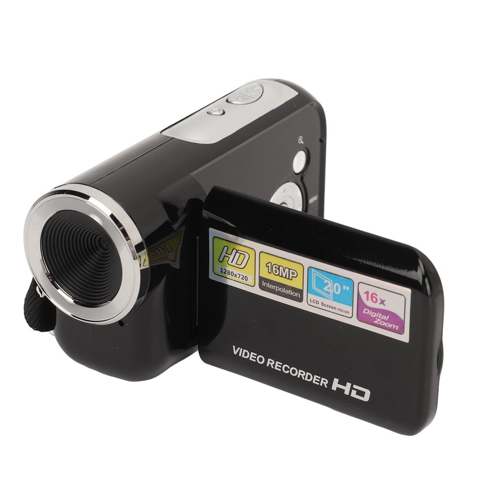 ASHATA Portable 1080P HD 16MP Digital Camera, 16x Zoom Video Camera Camcorders, 2 Inch LCD Screen, Self Timer, Video Recording Vlogging DV Digital Camcorder Camera with Handheld, ASHATA14ynxs9a6k