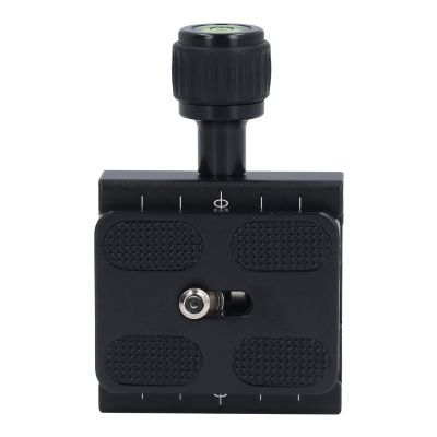 EBTOOLS Quick Release Clamp, Aluminum Alloy Camera Tripod Clamp with 3 Bubble Levels, 3/8 to 1/4 Inch Thread, for Arca Compatible Equipment
