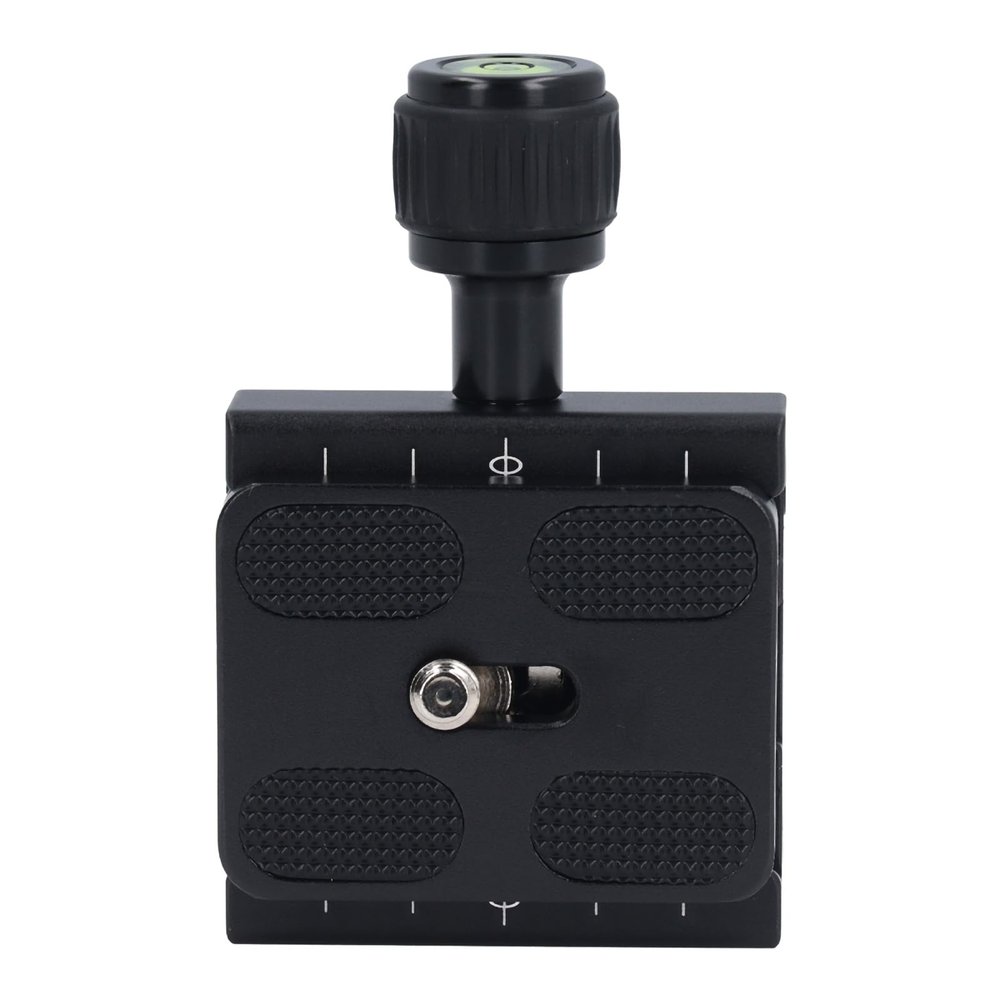 EBTOOLS Quick Release Clamp, Aluminum Alloy Camera Tripod Clamp with 3 Bubble Levels, 3/8 to 1/4 Inch Thread, for Arca Compatible Equipment