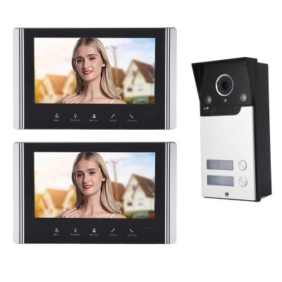 7Inch TFT LCD Video Doorbell Camera, CMOS Image Sensor, Touch Keys, Smart Lock Control, Night IP65 Video Intercom System for Home Office Apartment (US Plug)