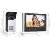 7Inch TFT LCD Video Doorbell Camera, CMOS Image Sensor, Touch Keys, Smart Lock Control, Night IP65 Video Intercom System for Home Office Apartment (US Plug) view 2