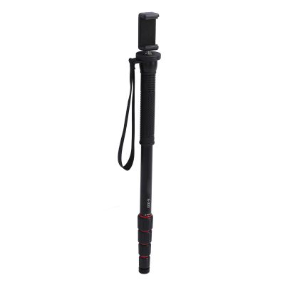 Camera Monopod, Aluminum Alloy Extendable 5 Sections 25mm Tube Diameter 11lb Load Capacity Phone Monopod for DSLR Action Camera, with 1/4 3/8 Thread, for Ronin S