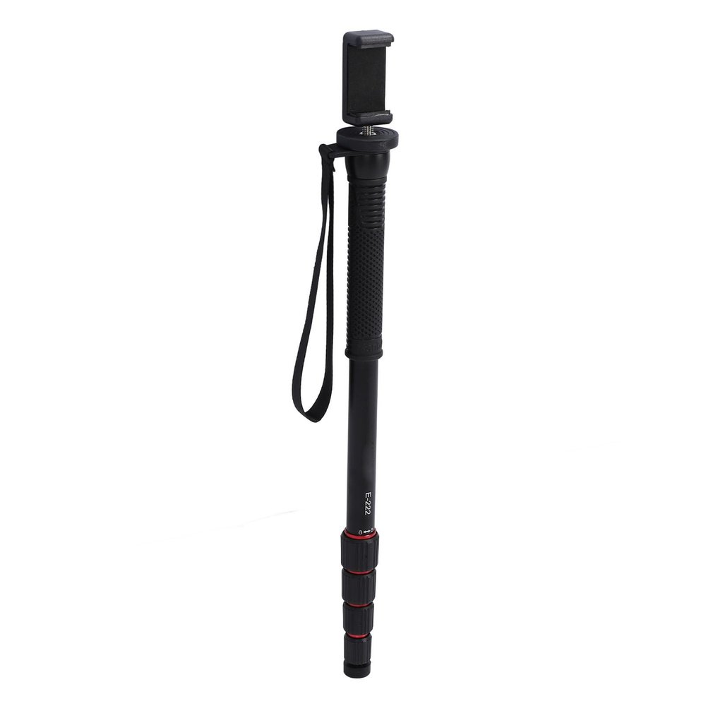 Camera Monopod, Aluminum Alloy Extendable 5 Sections 25mm Tube Diameter 11lb Load Capacity Phone Monopod for DSLR Action Camera, with 1/4 3/8 Thread, for Ronin S