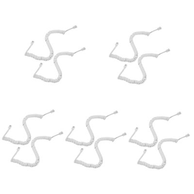 ARTIBETTER 10pcs Coiled Telephone Cords for Landline Phones Spiral Design Easy Installation for Use Prevents and Clutter