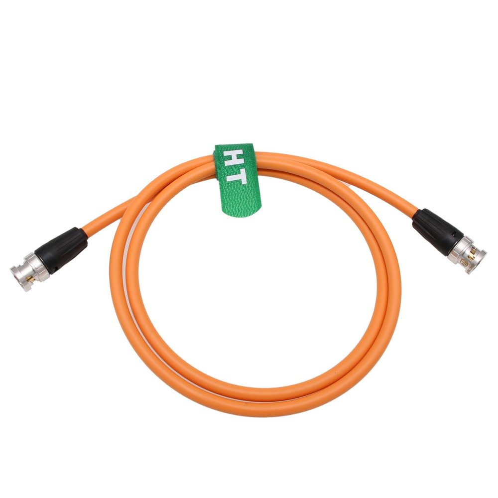 HangTon 12G 4K Raw SDI Coaxial Video Cable BNC to BNC Canare LV-61S 75 ohm for Sony FX9 Camera Atomos Ninja V Monitor Hollyland Teradek Flexible Shielded 3M Orange