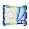 for iPad Air 11 Inch Case 2024 360 Rotating Ring Stand for iPad Air 6th Generation 11 Inch Case with Shoulder Strap Heavy Duty Cover for Model A2899/A2900 (Rainbow Blue) view 1