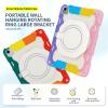 for iPad Air 11 Inch Case 2024 360 Rotating Ring Stand for iPad Air 6th Generation 11 Inch Case with Shoulder Strap Heavy Duty Cover for Model A2899/A2900 (Rainbow Blue) view 2