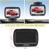 JUNHAOZ Car Rear View Camera, Backup Camera for Car, Trucks, SUVs, Pickup, 4.3-inch IPS Monitor, Night Vision, DIY Guide Lines, Front/Rear Camera Switch,IP69 Waterproof K4301 view 3