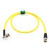 HangTon 4K 12G 3G SDI BNC Cable for Teradek Bolt Bond Video Receiver ARRI Alexa 35 LF Camera Trinity 2 Steadicam Transvideo Starlite Atomos Ninja V Monitor, Yellow Canare 1m view 2