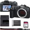 Canon EOS R8 4K Video Recording Mirrorless Camera (Body) with 64GB Fast Transcend Memory Card, Black (Renewed) view 1