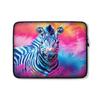 12 12 13 15 17" inch Tablet/Laptop/Notebook Computer Sleeve Case Bag Classic Tie Dye Zebra Animal Watercolor Print Design Blue Pink Purple Tye Dyed Cute Carrying Cover Bag view 1
