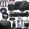 Canon EOS R8 4K Video Recording Mirrorless Camera with 24-50mm and 420-800mm f/8.3 HD Telephoto Zoom Lenses + 2 X 64GB Fast Transcend Memory +Accessory Bundle (Renewed) view 1