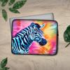 11 12 13 15 17" inch Tablet/Laptop/Notebook Computer Sleeve Case Bag Classic Tie Dye Watercolor Zebra Animal Print Pattern Design Blue Pink Purple Tye Dyed Cute Carrying Cover Bag view 3