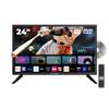 Audiobox Smart LED HDTV with Built-in DVD Player, AC/DC Compatible, Perfect for RVs, Movies, Gaming, HDMI, USB, 12V Included Cable, Ideal for Travel, & Home Entertainment (24-Inch) view 1