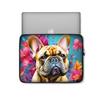 Art and Beyond Protective Sleeve Case for iPad Regular, Air, Pro 9 10 11 12 13"" inch French Bulldog Puppy Dog on Flowers Watercolor Art Pet Dogs Floral Design Cute Carrying Cover Bag view 2