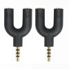 MLWSKERTY 2PCS 3.5mm TRRS Headphone Microphone Splitter Adapter for 3.5mm Standard Devices Various view 1
