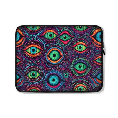 Art and Beyond Protective Sleeve Case for iPad Regular, Air, Pro 9 10 11 12 13"" inch Gothic Gore Psychedelic Eyeball Design Emo Punk Eyeballs Pattern Cute Carrying Cover Bag