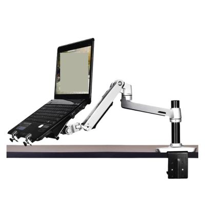 WPTGODGB Aluminum Alloy Desktop Extra Long Arm Dual-Purpose Laptop/Monitor Stand Full Motion Laptop Stand 8012-T