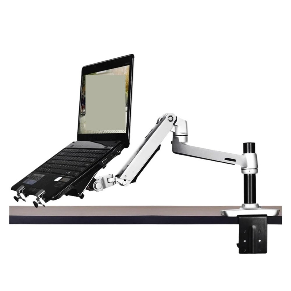 WPTGODGB Aluminum Alloy Desktop Extra Long Arm Dual-Purpose Laptop/Monitor Stand Full Motion Laptop Stand 8012-T