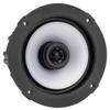 Kicker 51KM614FL 6.5-Inch (165mm) Thin-Mount Marine Coaxial Speakers with RGB LED, 4-Ohm, White & Silver Grilles Included view 3