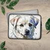 Art and Beyond Protective Sleeve Case for iPad Regular, Air, Pro 9 10 11 12 13"" inch Puppies Pet Dogs Cute Watercolor White Akbash Dog Breed Puppy Design Cute Carrying Cover Bag view 3