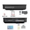 JMT 6in1 USB2.0 Smart Card Reader 480Mbps CR337 Compatible with Micro SD MS M2 SD/MMC IC ID SIM CAC DNIE ATM Bank Card view 3