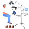 All in One Camera Stand Setup for Video Creators,Mobile Shooting Device Tree for Youtuber/Instgram/Tiktok/Vlogger/Live Mount Camera/Mic/Light/Monitor etc-55lbs Payload view 1