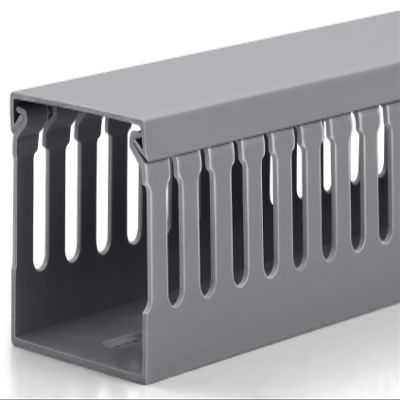 ZhiYo H2 x W2.4in Professional Server Rack Cable Management Raceway, 95in(4X L23.6in) Cable Raceway Kit, Electrically Safe PVC, Open Slot Wire Cord Hider for Under Desk/Computer/Network Cords