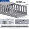 ZhiYo H2 x W2.4in Professional Server Rack Cable Management Raceway, 95in(4X L23.6in) Cable Raceway Kit, Electrically Safe PVC, Open Slot Wire Cord Hider for Under Desk/Computer/Network Cords view 2