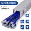 ZhiYo H2 x W2.4in Professional Server Rack Cable Management Raceway, 95in(4X L23.6in) Cable Raceway Kit, Electrically Safe PVC, Open Slot Wire Cord Hider for Under Desk/Computer/Network Cords view 3
